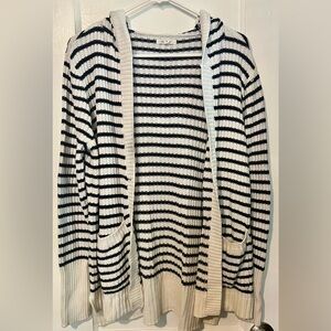 Maurice’s nautical hooded cardigan